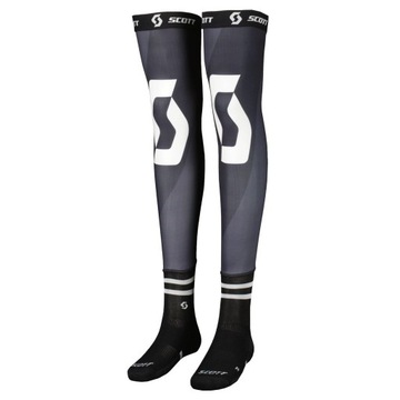 SCOTT НОСКИ CROSSOWE SOCKS KNEE BRACE BLACK/WHITE ЛЕВАЯ 