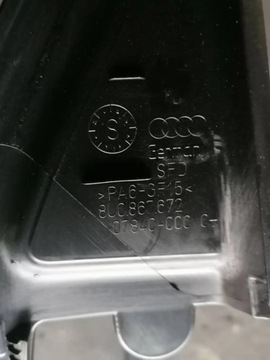 AUDI Q3 12R RÁMEČEK DVEŘE PRAVÝ ZADNÍ 8U0867672
