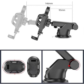 UCHWYT DO SAMOCHODU NA TELEFON SZYBĘ KOKPIT SAMOCHODOWY MOCNY