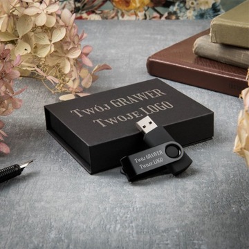 Флешка Twister 32 ГБ USB 2.0 + магнитная коробка + Ваш гравер Ваш ЛОГОТИП
