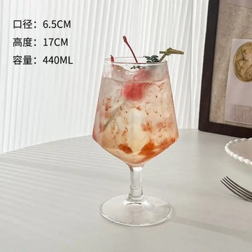 Creative Liuling Goblet Red Wine Glass Brandy barware Clear Glass Personali