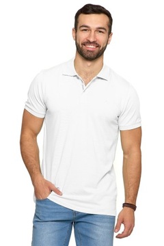 Koszulka męska MORAJ bawełniana Koszulka Polo biała REGULAR FIT r. XXL