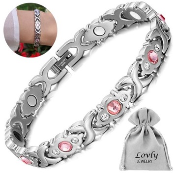 ЖЕНСКИЙ СЕРЕБРЯНЫЙ МАГНИТНЫЙ БРАСЛЕТ ЗДОРОВЬЯ