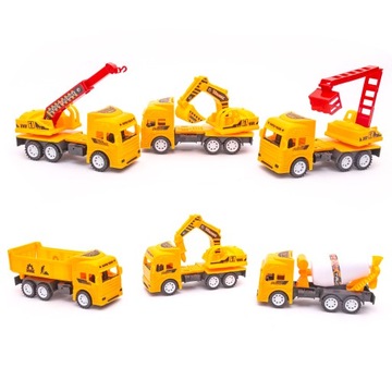 Большой набор из 6 строительных машин.