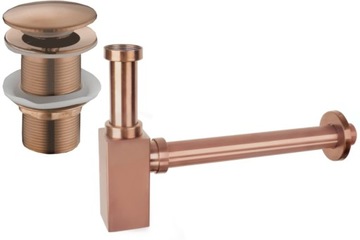 MEXEN SYFON UMYWALKOWY ROSE GOLD + KOREK KLIK-KLAK