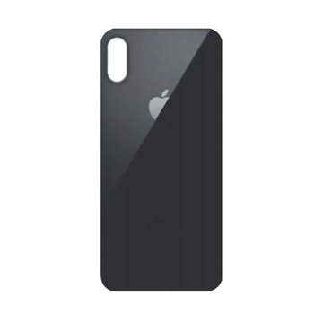 Klapka baterii do iPhone XS MAX Tylna szyba czarna (BIG HOLE)