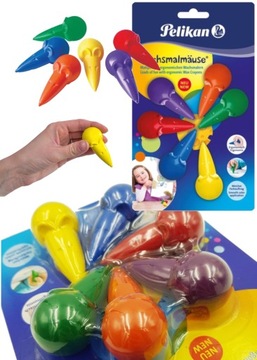 KREDKI WOSKOWE KSZTAŁT MYSZKI 6 KOLORÓW Pelikan