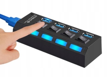 РАЗДЕЛИТЕЛЬ ПОРТ РАЗДЕЛИТЕЛЬ АКТИВНЫЙ USB-ХАБ РАЗДЕЛИТЕЛЬ 4X USB 3.0