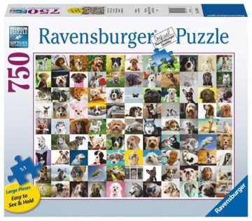 99 Kochanych PIESKÓW PUZZLE XXL dla Dziecka Grafika na NAJWYŻSZYM POZIOMIE