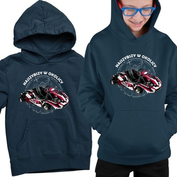 BLUZA KANGURKA DZIECIĘCA PREZENT GOKART RACING