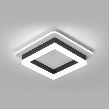 СВЕТОДИОДНЫЙ ПОТОЛОЧНЫЙ СВЕТИЛЬНИК ЧЕРНЫЙ КВАДРАТ 24ВТ ВОДОНЕПРОНИЦАЕМЫЙ 6500К