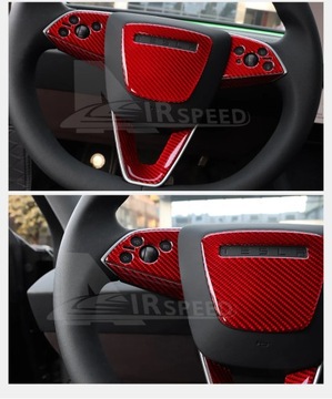 Чехол на раму рулевого колеса AIRSPEED из настоящего мягкого углеродного волокна для Tesla