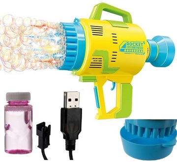 MASZYNA Bazooka BANIEK MYDLANYCH 48 Bańki LED USB