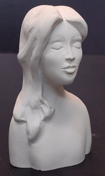 ЭЛА гипсовый бюст женской головы для закалки.