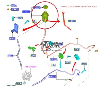 СИЛОВОЙ БАК ДЛЯ СИЛОВОЙ ЖИДКОСТИ FORD MONDEO 2007-2014 гг.