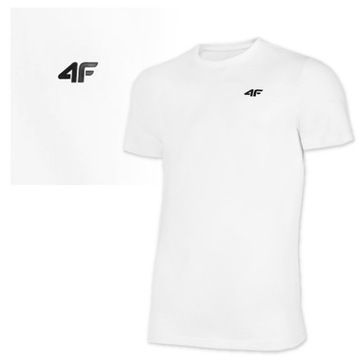 4F T-shirt Koszulka Męska TTSHM536 BIAŁA XL