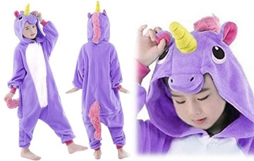 JEDNOROŻEC FIOLET PIŻAMA KIGU ONESIE 140 CH4M