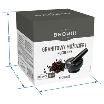 GRANITOWY MOŹDZIERZ KUCHENNY DO ZIÓŁ I PRZYPRAW