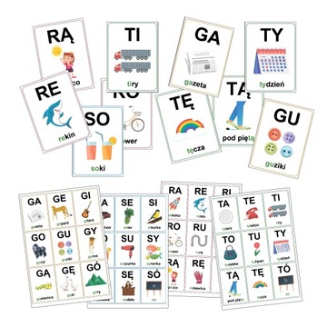 Sylaby na start (171 sylab - ZALAMINOWANE)