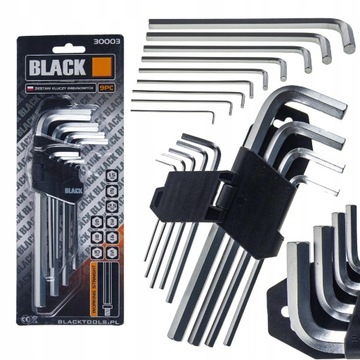 ZESTAW KLUCZY IMBUSOWYCH 9 PC BLACK CRV