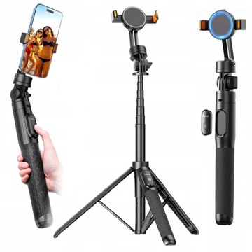 Kijek Selfie Stick Tripod Pilot Bluetooth Monopod Wysoki 160cm Magnetyczny