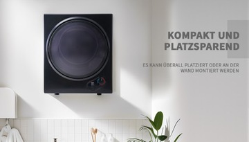 МИНИ-БАРАБАННАЯ СУШИЛКА С ВОЗМОЖНОСТЬЮ НАСТЕННОГО КРЕПЛЕНИЯ