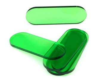 Podstawki pod figurki, zielone, 25x70 mm (5)