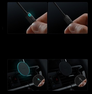 BASEUS ŁADOWARKA SAMOCHODOWA UCHWYT INDUKCYJNA QI MAGSAFE 15W + USB-A 25W