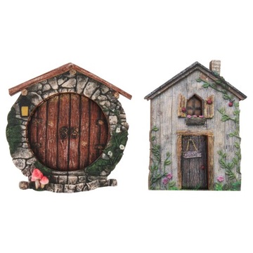 DREWNIANY DECOR GNOME HOME OKNA MINIATUROWY OGRÓD LLWL