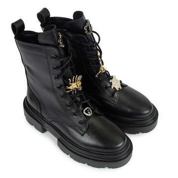 CARINII B9217 РАБОЧИЕ БОТИНКИ КОЖАНЫЕ ЧЕРНЫЕ 37