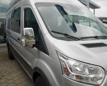Накладки на боковые зеркала для FORD TRANSIT 2013- | АБС | хром
