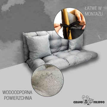 Подушка на садовые качели 150х55х55 + Белье бесплатно