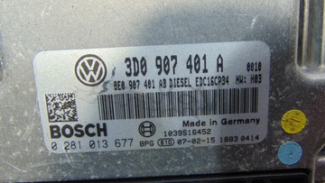 JEDNOTKA MOTORU 3D0907401A VOLKSWAGEN PHAETON 3.0 TDI