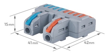 SZYBKOZŁĄCZKA PRZELOTOWA CMK_422-8 0.08 do 2.5 (4.0) mm² - 2 na 8 - 10SZT
