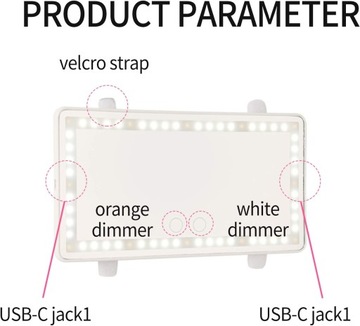 Универсальное косметическое зеркало с солнцезащитным козырьком для автомобиля, перезаряжаемое светодиодное зеркало для макияжа