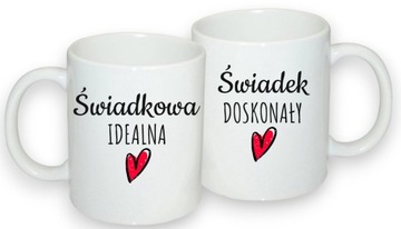 Prezent 2x KUBEK Świadków Rodziców Chrzestnych Dziadków zaproszenie wesele