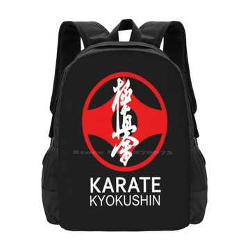 PLECAK SZKOLNY Kyokushin Symbol Karate i Kanji bia