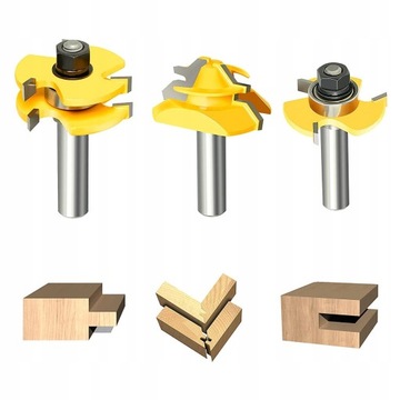 ШПОНКОФРЕЗЫ, 3 ШТ, ДИАМЕТР 8 ММ, НАБОР