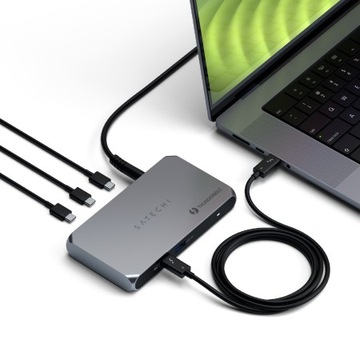 Satechi Thunderbolt 4 Slim Hub Pro hub USB-C 3x port Thunderbolt 4