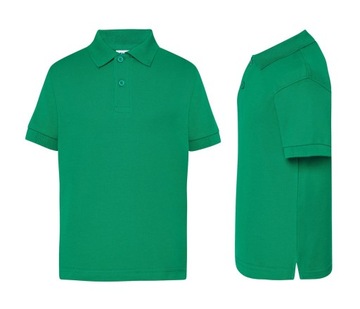 KOSZULKA POLO dziecięca bawełniana JHK PKID-210 zielona 3-4 KG 110