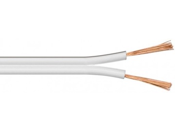 Kabel głośnikowy biały CCA 10m 2x1,5mm