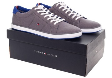 TOMMY HILFIGER BUTY MĘSKIE TRAMPKI HARLOW 1D GREY r.40