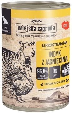 Wiejska Zagroda Indyk z jagnięciną BEZ ZBÓŹ 400g
