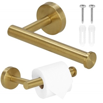 ДЕРЖАТЕЛЬ ДЛЯ ТУАЛЕТНОЙ БУМАГИ ВЕШАЛКА ДЛЯ УНИТАЗА ПОДСТАВКА LOFT, ЗОЛОТОЙ МЕТАЛЛ