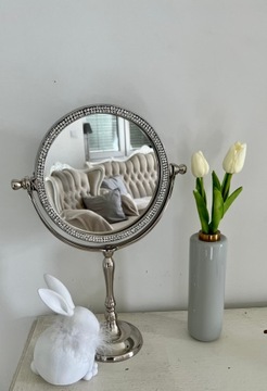 НАСТОЛЬНОЕ ЗЕРКАЛО МЕТАЛЛИЧЕСКОЕ ГЛАМУРНОЕ ДЕКОРАТИВНОЕ ЗЕРКАЛО