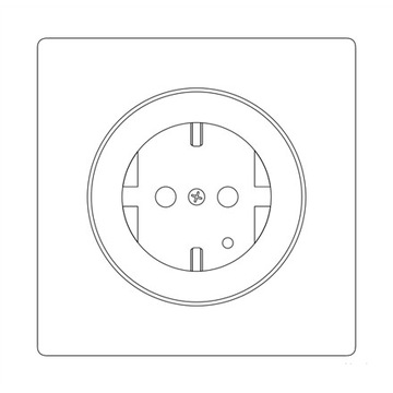 Розетка FIBARO Walli тип F, черная Z-Wave EU Fibaro