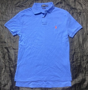 Ralph Lauren CUSTOM FIT ORYGINAL niebieskie POLO S