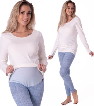LEGGINSY CIĄŻOWE GETRY ROZM L LEGGINSY Z PANELEM