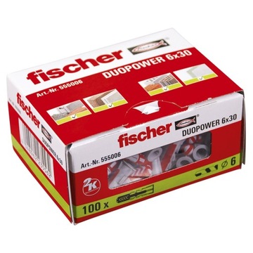 Kołki DUOPOWER Fischer 555006 6x30mm