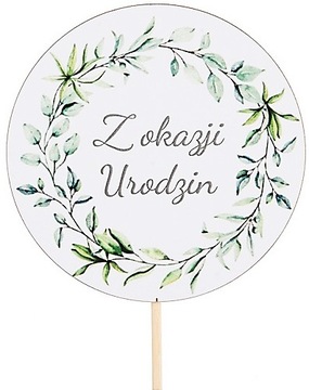 Topper Okrągły * Z okazji Urodzin * wzór 6